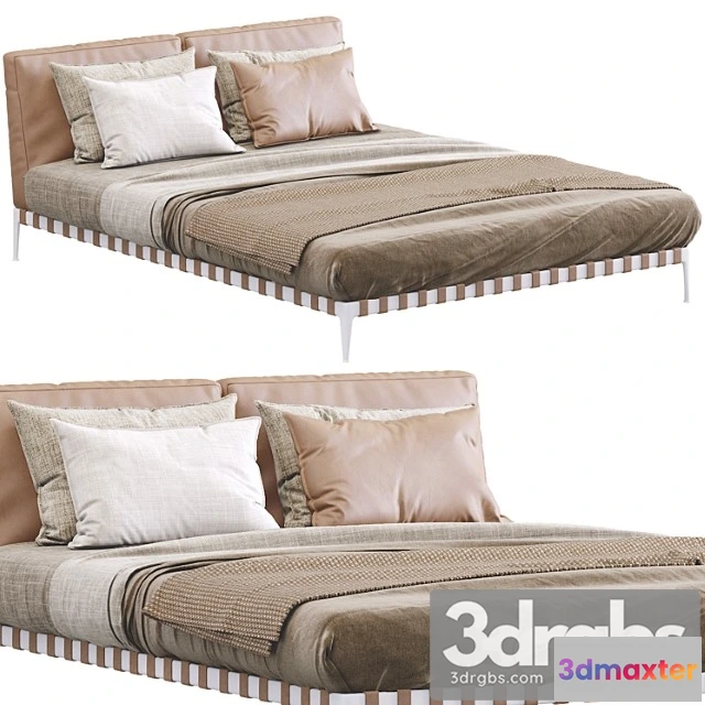 1027170 - Leather bed gregory by flexform