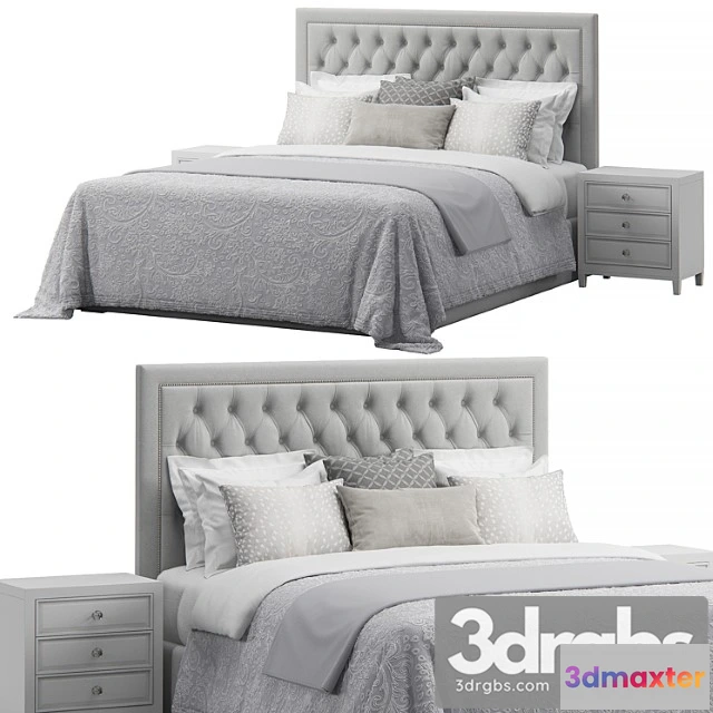 1027412 - Osborne fabric king sized tufted headboard bed