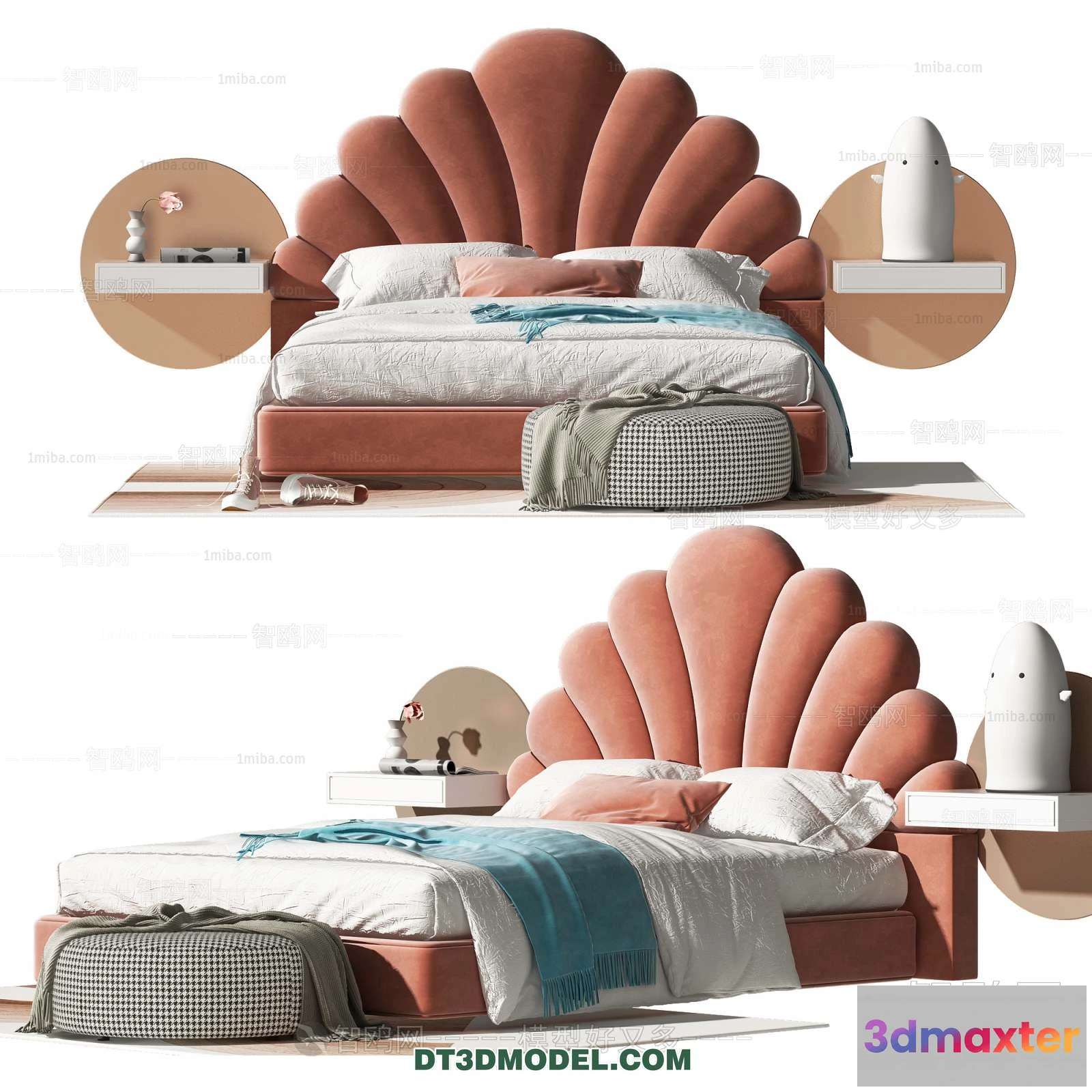 1107154 - Double Bed 3D Models - 0042