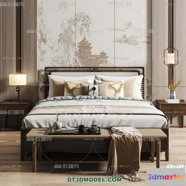 1107198 - Double Bed 3D Models - 0064