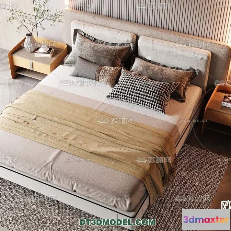 1107208 - Double Bed 3D Models - 0069