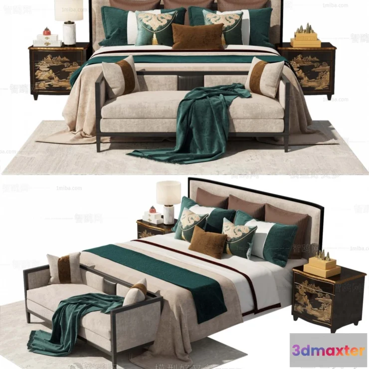1107224 - Double Bed 3D Models - 0077