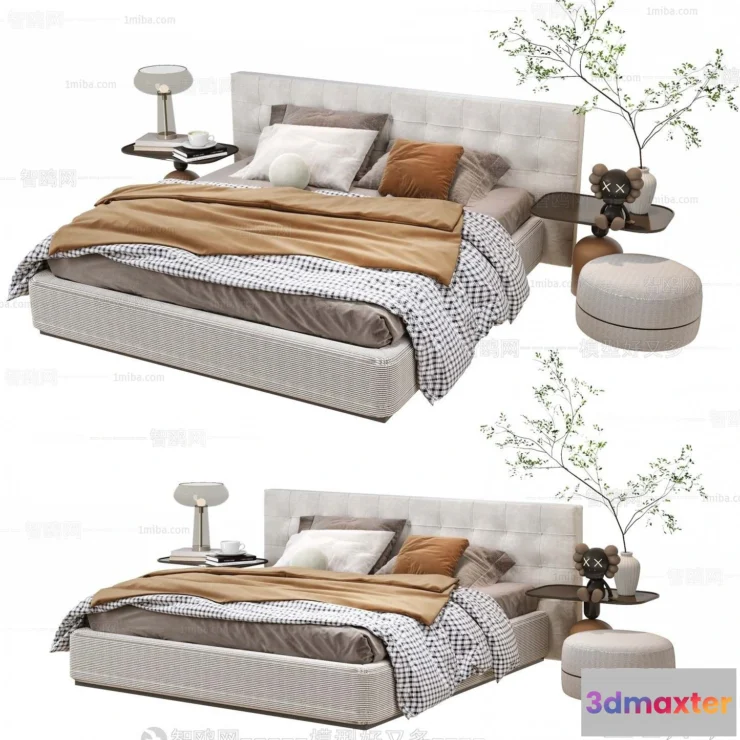 1107242 - Double Bed 3D Models - 0086