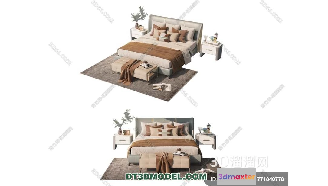 1107302 - Double Bed 3D Models - 0116