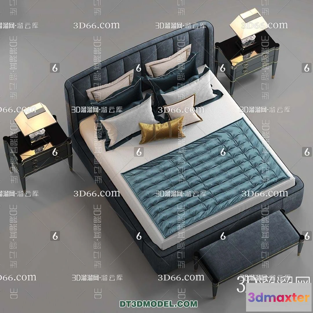 1107310 - Double Bed 3D Models - 0120