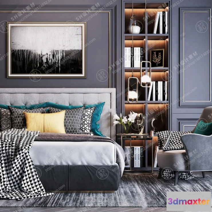 1128758 - Bed - 3D Models - 1514