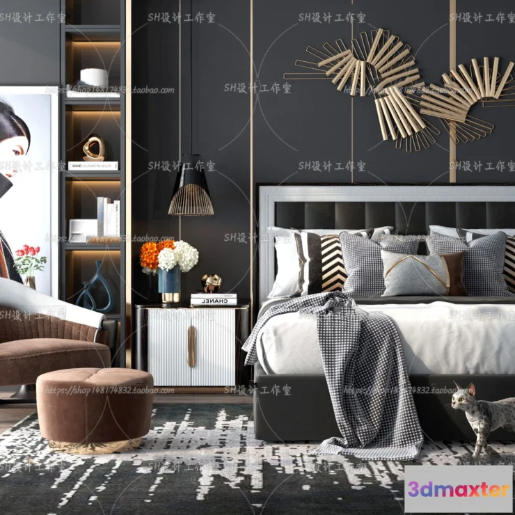 1128776 - Bed - 3D Models - 1523