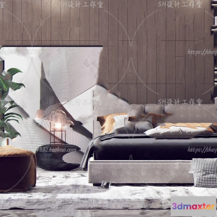 1128802 - Bed - 3D Models - 1536