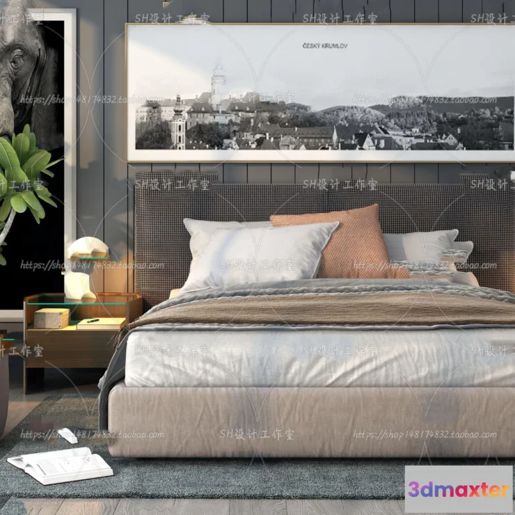 1128808 - Bed - 3D Models - 1539