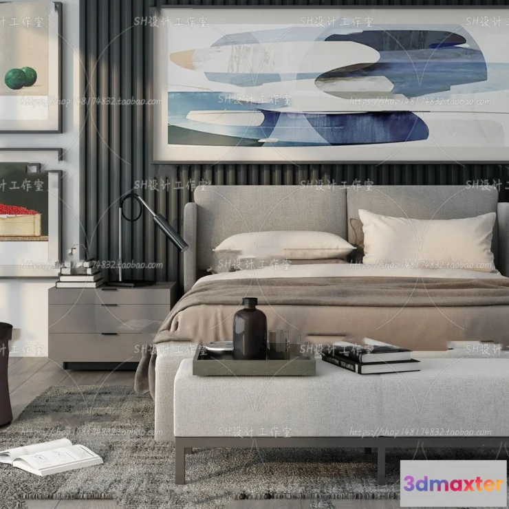 1128814 - Bed - 3D Models - 1542