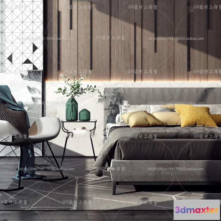 1128828 - Bed - 3D Models - 1549