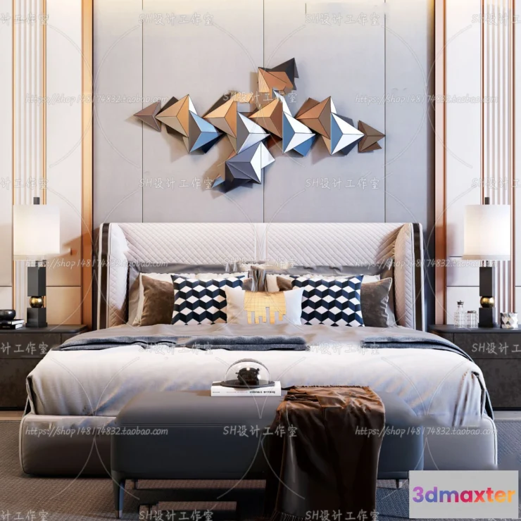 1128842 - Bed - 3D Models - 1556