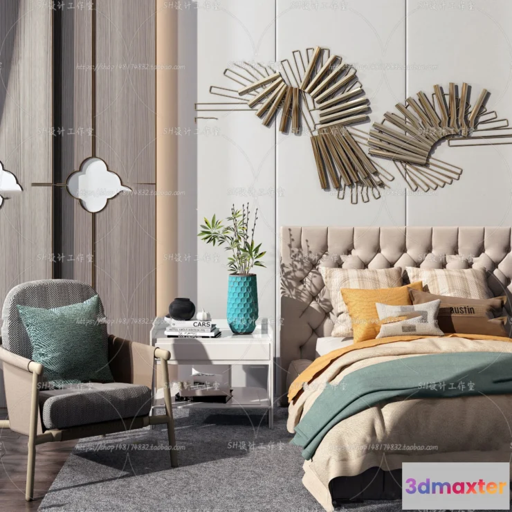 1128890 - Bed - 3D Models - 1580