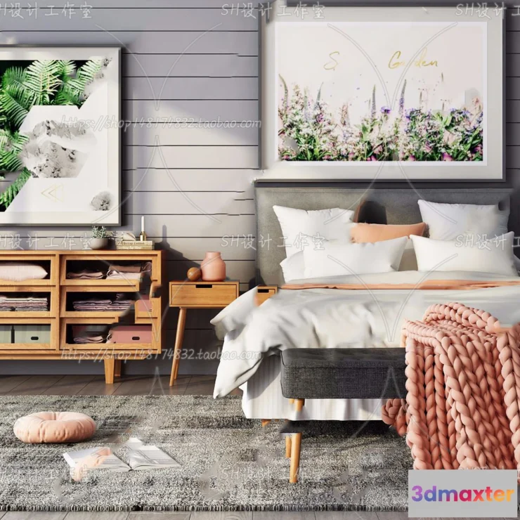 1128902 - Bed - 3D Models - 1586