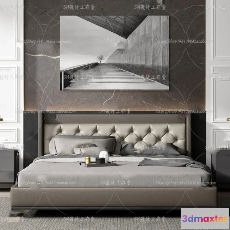 1128916 - Bed - 3D Models - 1593