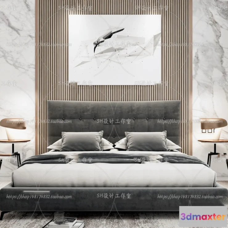 1128920 - Bed - 3D Models - 1595