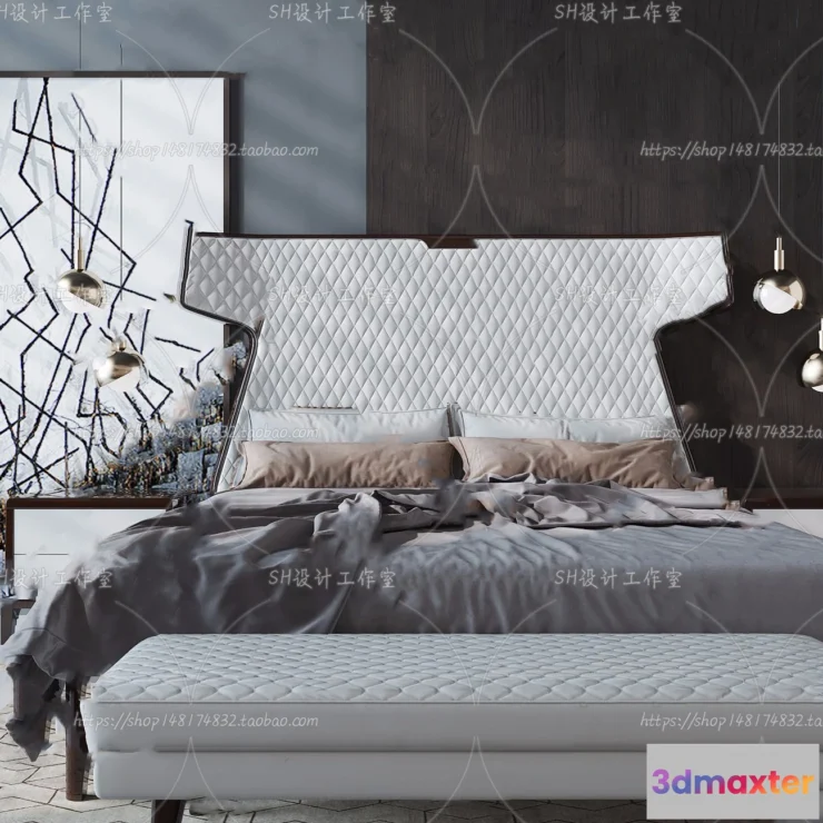 1128926 - Bed - 3D Models - 1598