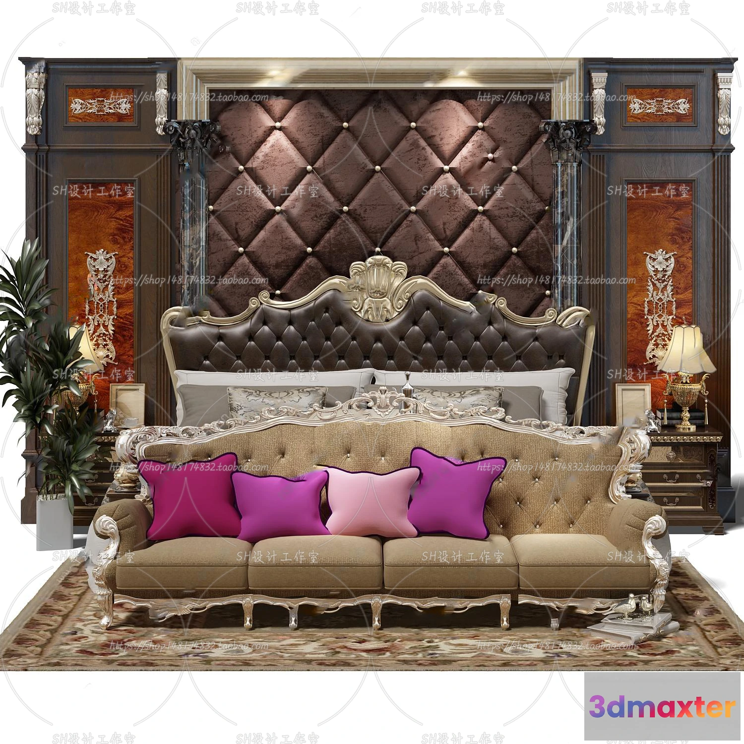 1129058 - Bed - 3D Models - 1664