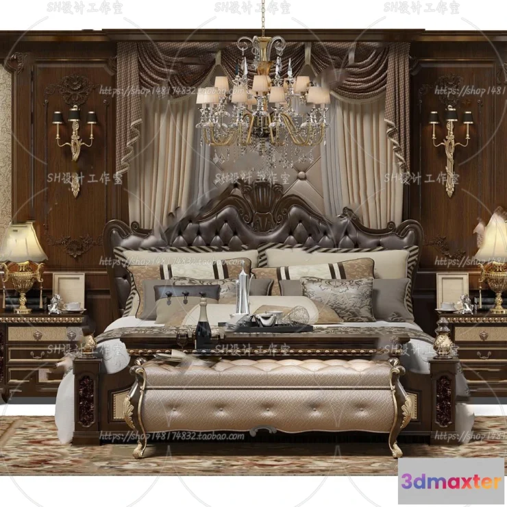 1129062 - Bed - 3D Models - 1666