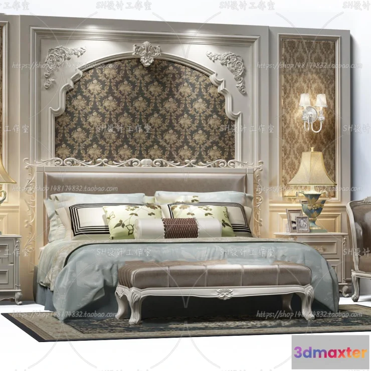 1129080 - Bed - 3D Models - 1675