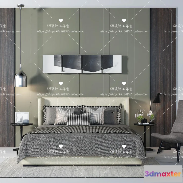 1129210 - Bed - 3D Models - 1740