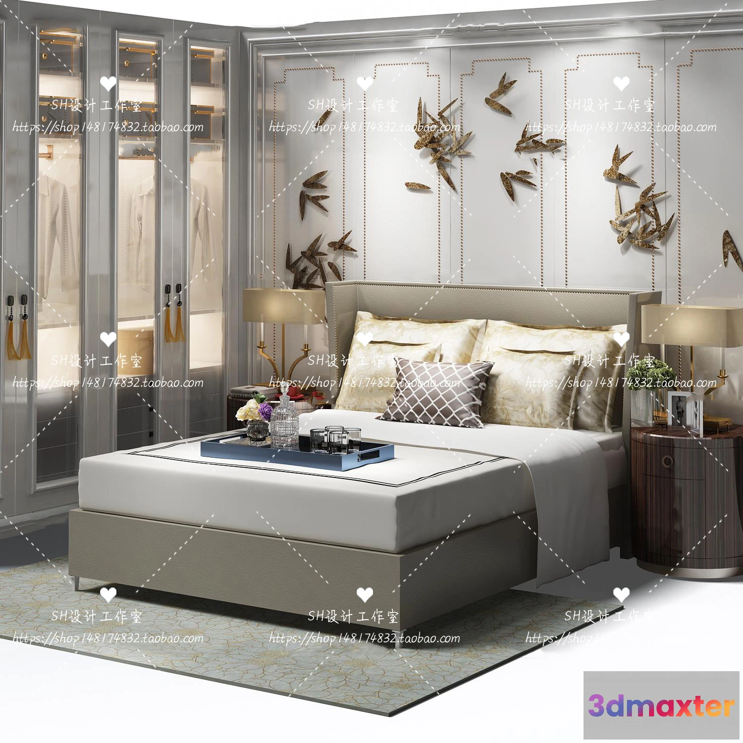 1129216 - Bed - 3D Models - 1743