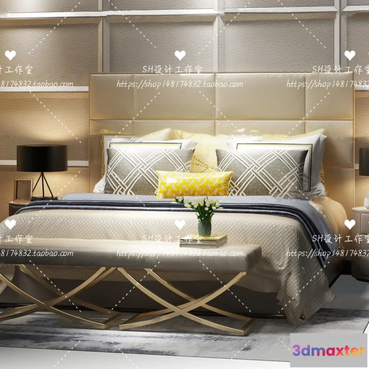 1129224 - Bed - 3D Models - 1747