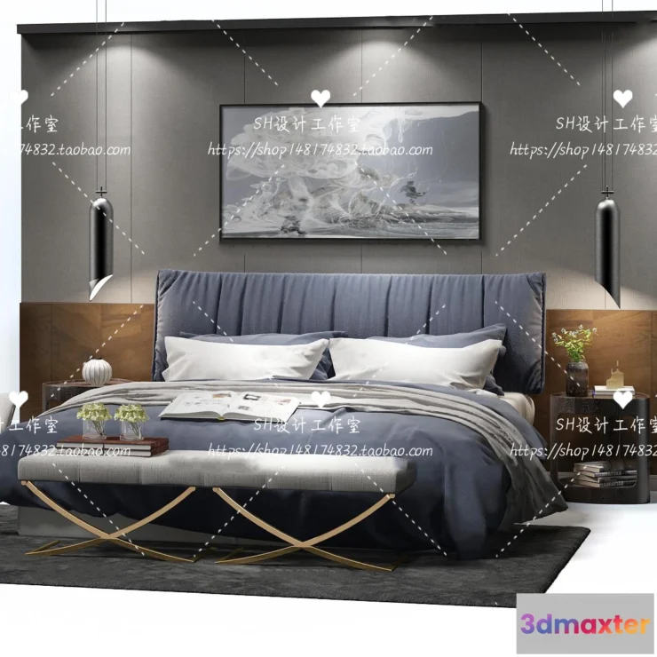 1129226 - Bed - 3D Models - 1748