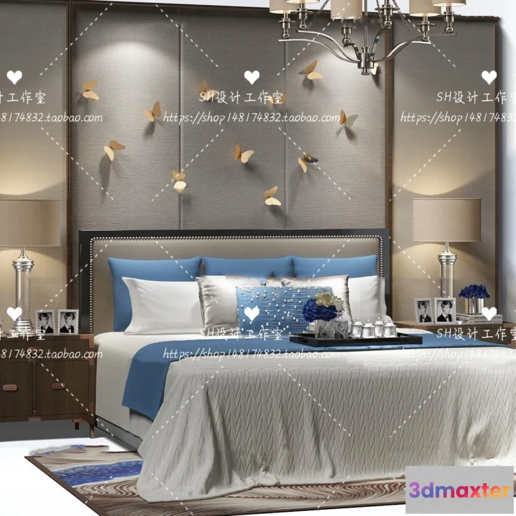 1129230 - Bed - 3D Models - 1750