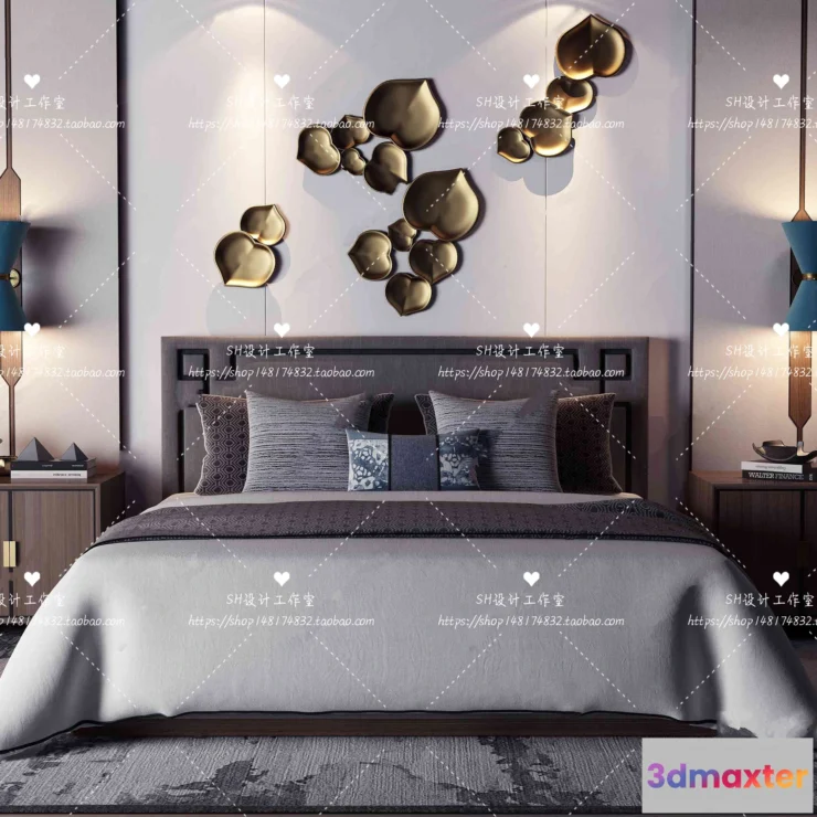 1129236 - Bed - 3D Models - 1753