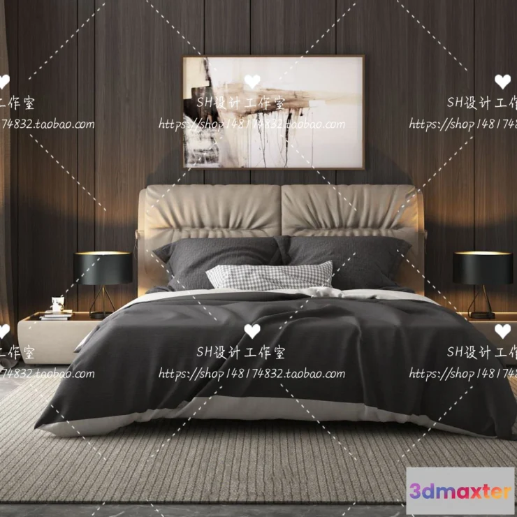 1129250 - Bed - 3D Models - 1760