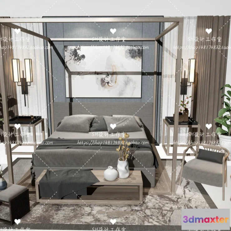 1129254 - Bed - 3D Models - 1762