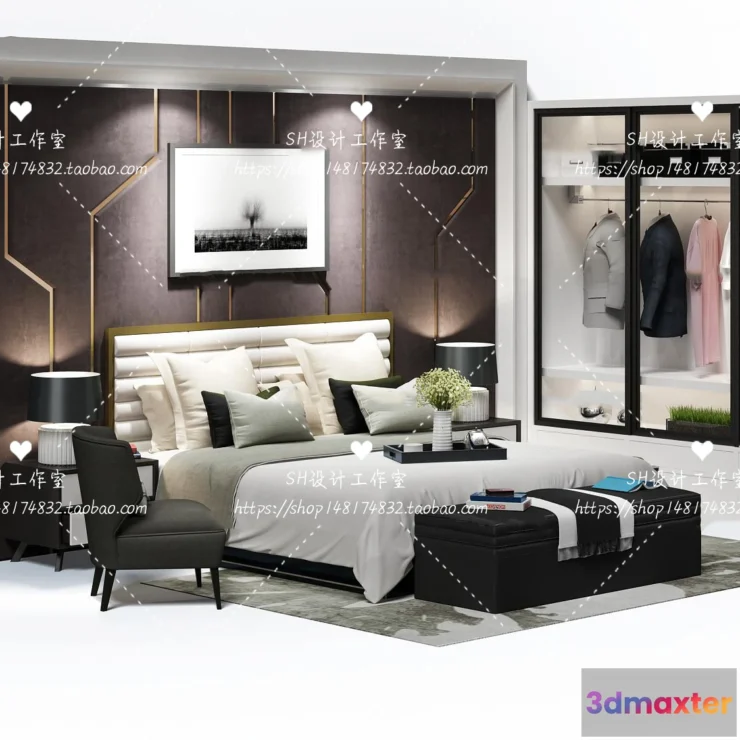 1129290 - Bed - 3D Models - 1780