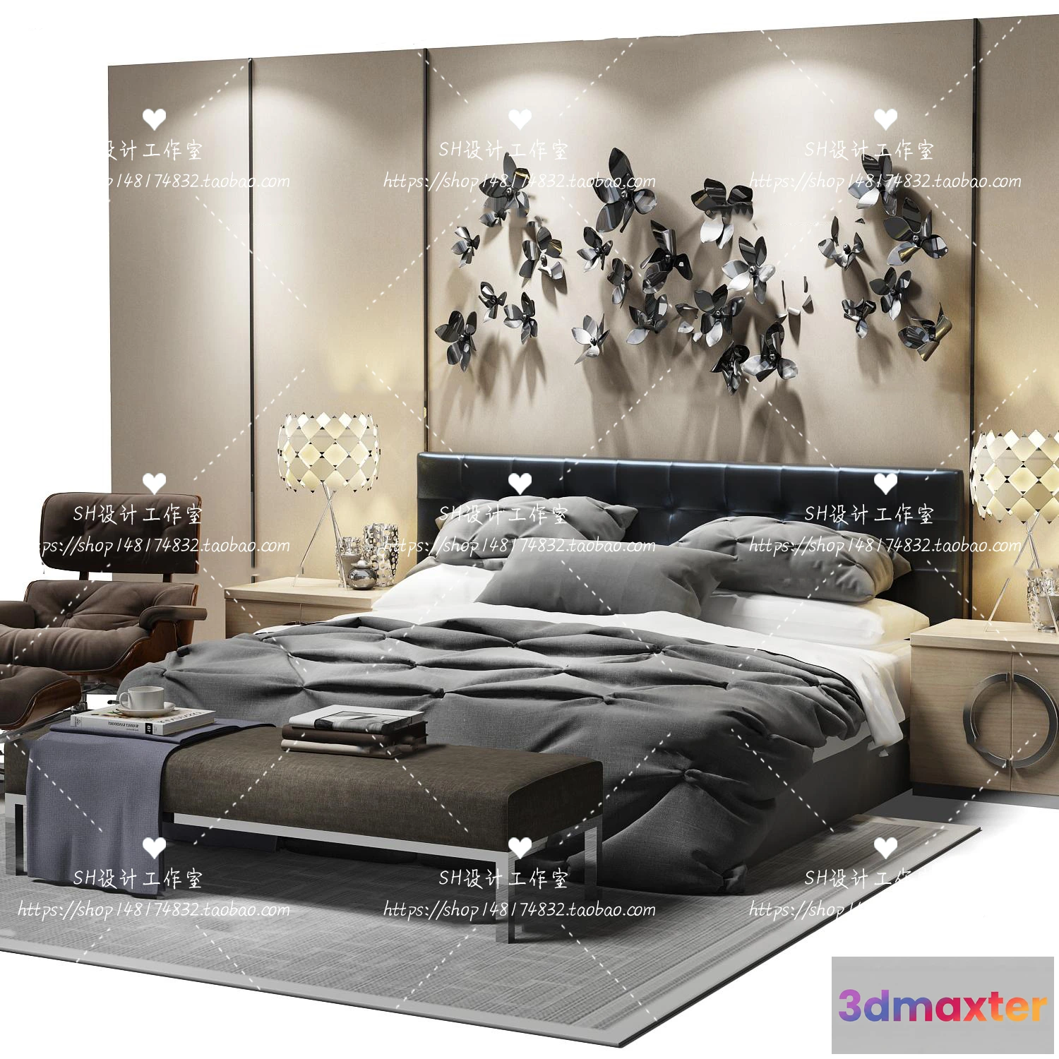 1129296 - Bed - 3D Models - 1783