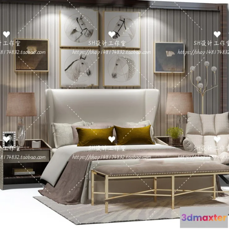 1129298 - Bed - 3D Models - 1784