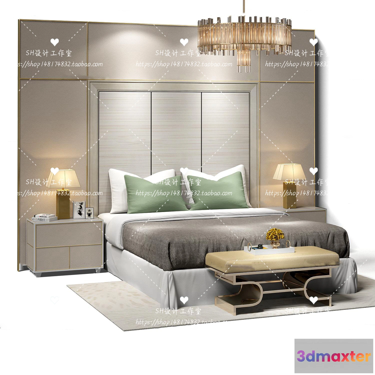 1129308 - Bed - 3D Models - 1789