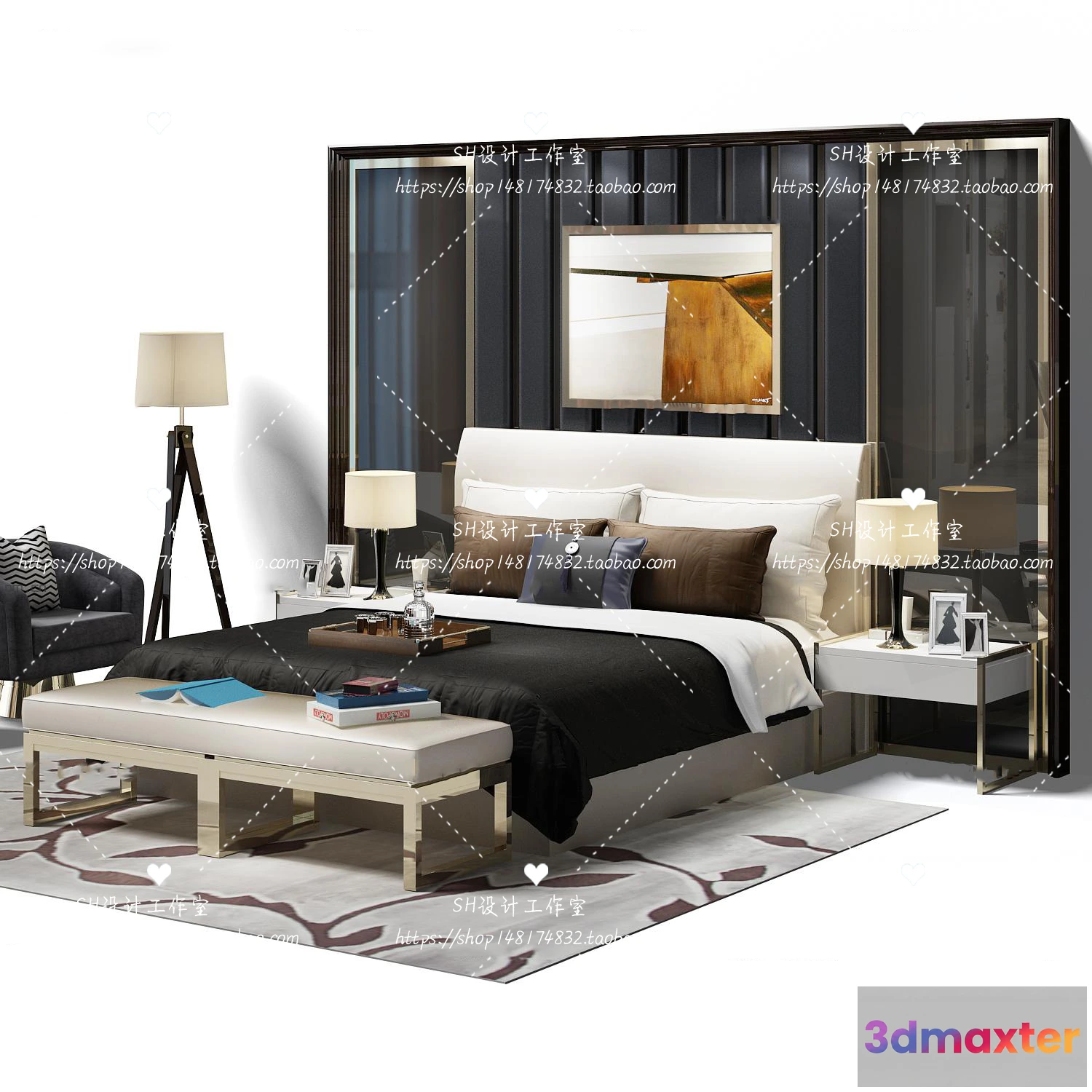 1129322 - Bed - 3D Models - 1796