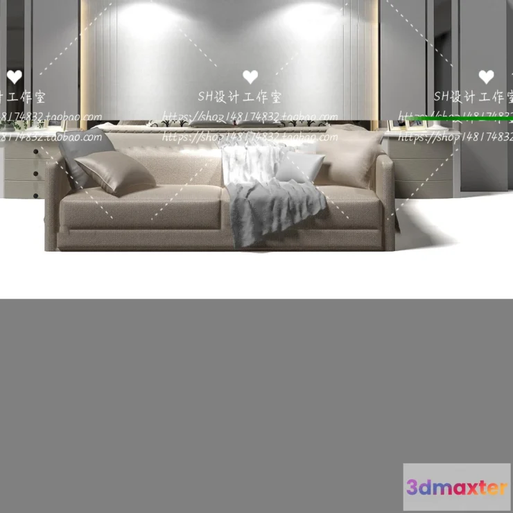 1129330 - Bed - 3D Models - 1800