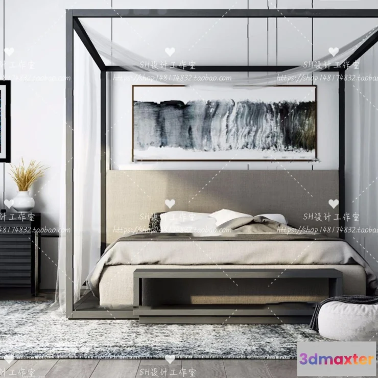 1129344 - Bed - 3D Models - 1807