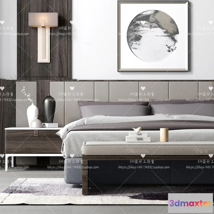 1129358 - Bed - 3D Models - 1814