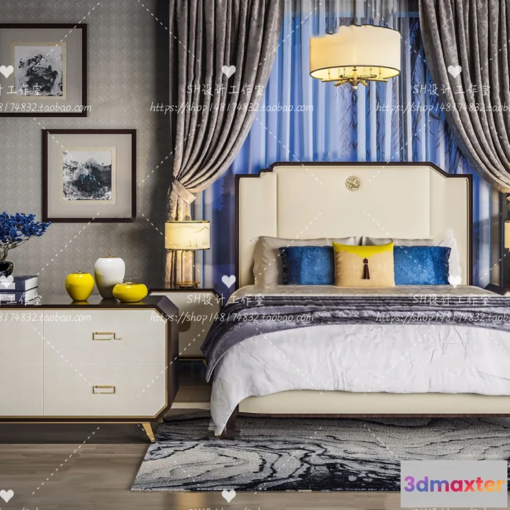 1129370 - Bed - 3D Models - 1820