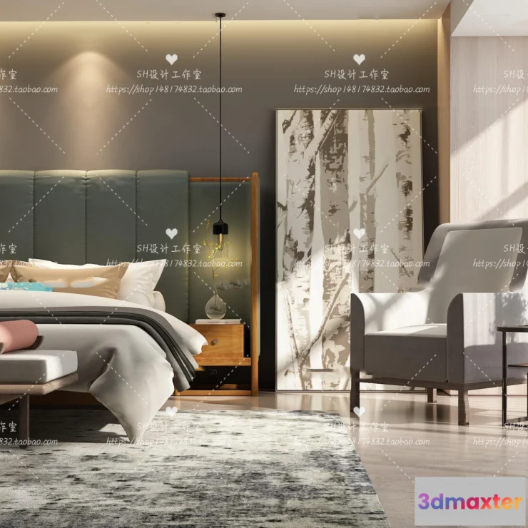 1129388 - Bed - 3D Models - 1829