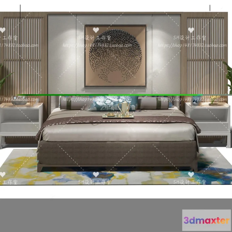 1129390 - Bed - 3D Models - 1830