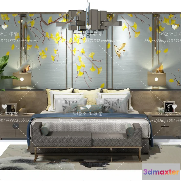 1129396 - Bed - 3D Models - 1833