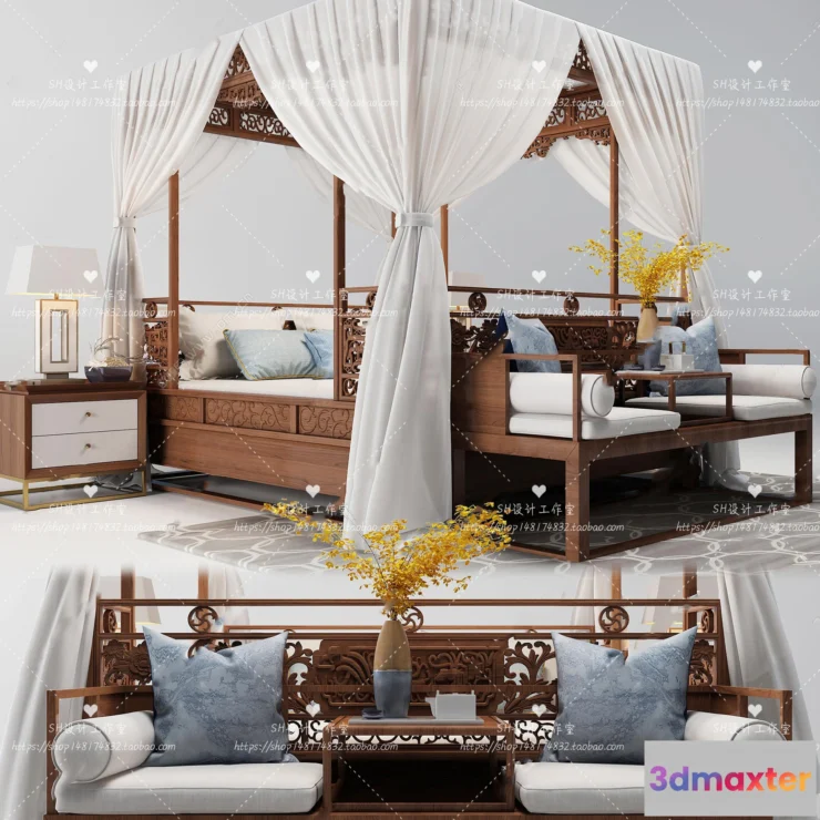 1129400 - Bed - 3D Models - 1835