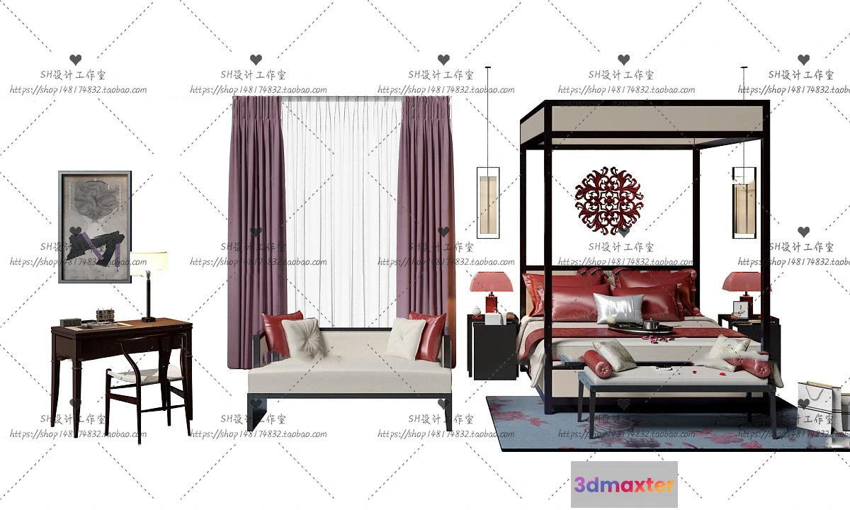 1129416 - Bed - 3D Models - 1843