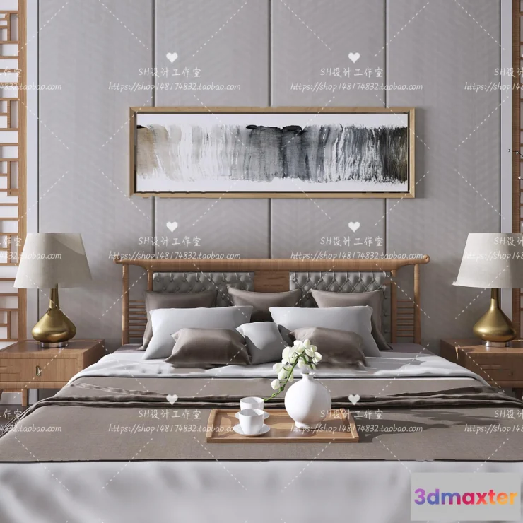 1129420 - Bed - 3D Models - 1845