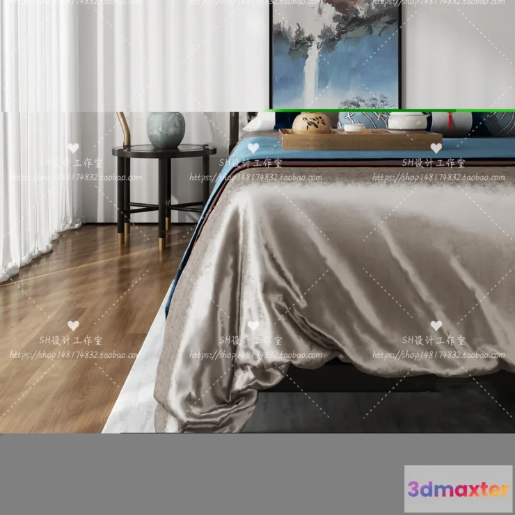 1129430 - Bed - 3D Models - 1850