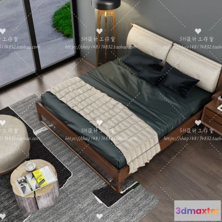 1129458 - Bed - 3D Models - 1864