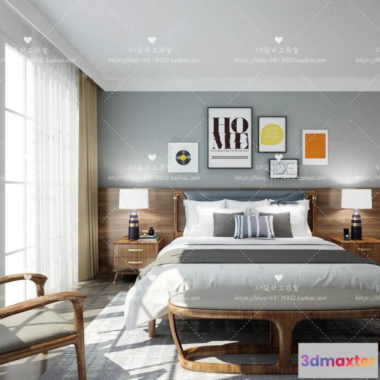 1129462 - Bed - 3D Models - 1866